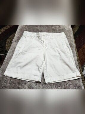 Women's J. Crew Andie Classic White Cotton Shorts - Clean Casual Style